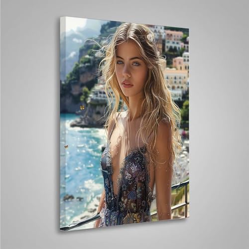 5D Diamant Painting Bilder Frau Diamond Painting Erwachsene Haus DIY Runden Mosaikherstellung Basteln Erwachsene Anfänger Set für Heim Schlafzimmer Wand Deko Wohnzimmer, Geschenke 50x70cm PjY3176 U-6 von MEOSUEWI