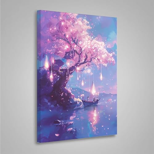 5D Diamant Painting Bilder Landschaft Diamond Painting Erwachsene Baum DIY Runden Mosaikherstellung Basteln Erwachsene Anfänger Set für Heim Schlafzimmer Wand Deko, Geschenke 60x80cm PjY3128 2-D von MEOSUEWI