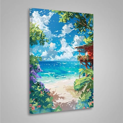 5D Diamant Painting Bilder Landschaft Diamond Painting Erwachsene Ozean DIY Runden Mosaikherstellung Basteln Erwachsene Anfänger Set für Heim Schlafzimmer Wand Deko, Geschenke (20x30cm) PjY8206 E-4 von MEOSUEWI