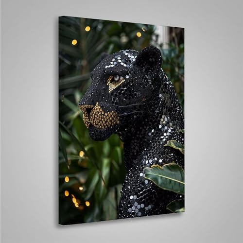 5D Diamant Painting Bilder Leopard Diamond Painting Erwachsene Tier DIY Runden Mosaikherstellung Basteln Erwachsene Anfänger Set für Heim Schlafzimmer Wand Deko, Geschenke (20x30cm) PjY8194 A-X von MEOSUEWI