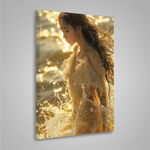 5D Diamant Painting Bilder Ozean Diamond Painting Erwachsene Frau DIY Runden Mosaikherstellung Basteln Erwachsene Anfänger Set für Heim Schlafzimmer Wand Deko, Geschenke (60x80cm) PjY4634 C-C von MEOSUEWI