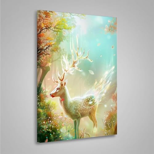 5D Diamant Painting Bilder Reh Diamond Painting Erwachsene Tier DIY Runden Mosaikherstellung Basteln Erwachsene Anfänger Set für Heim Schlafzimmer Wand Deko Wohnzimmer, Geschenke (30x40cm) PjY3022 Y-E von MEOSUEWI