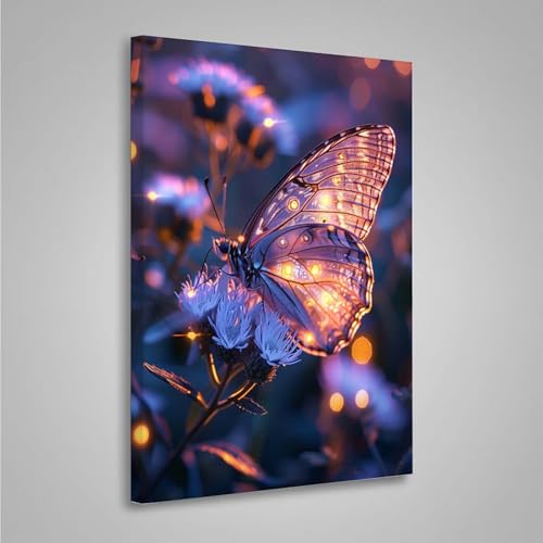 5D Diamant Painting Bilder Schmetterling Diamond Painting Erwachsene Tier DIY Runden Mosaikherstellung Basteln Erwachsene Anfänger Set für Heim Schlafzimmer Wand Deko, Geschenke 70x95cm PjY3214 0-O von MEOSUEWI