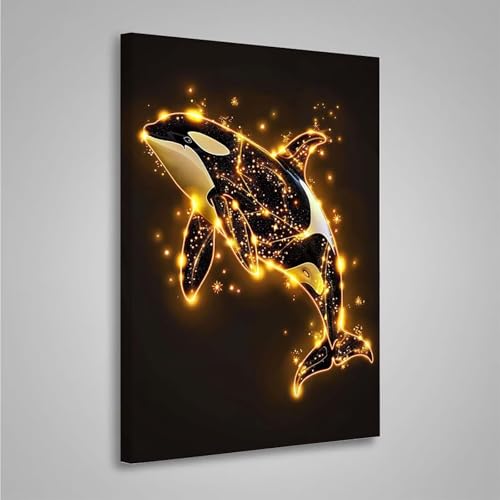 5D Diamant Painting Bilder Tier Diamond Painting Erwachsene Wal DIY Runden Mosaikherstellung Basteln Erwachsene Anfänger Set für Heim Schlafzimmer Wand Deko Wohnzimmer, Geschenke (70x95cm) PjY134 A-Y von MEOSUEWI