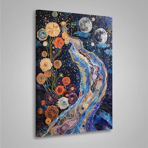 Diamond Painting Erwachsene Abstrakt 5D Diamond Painting Full Drill Blume Diamant Malerei Bilder DIY Diamont Art Stickerei Set Geeignet Als Geschenk, Zur Entspannung und Wanddeko 80x110cm PjY3435 C-3 von MEOSUEWI