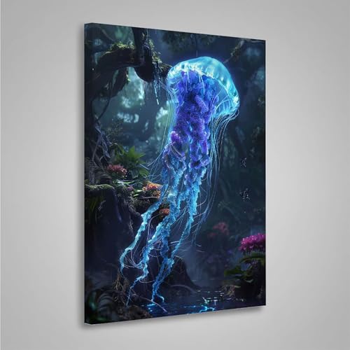 Diamond Painting Erwachsene Biologie 5D Diamond Painting Full Drill Qualle Diamant Malerei Bilder DIY Diamont Art Stickerei Set Geeignet Geschenk, Zur Entspannung und Wanddeko (20x30cm) PjY8291 6-X von MEOSUEWI