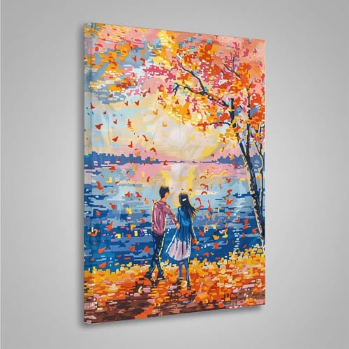 Diamond Painting Erwachsene Blätter 5D Diamond Painting Full Drill Ozean Diamant Malerei Bilder DIY Diamont Art Stickerei Set Geeignet Als Geschenk, Zur Entspannung und Wanddeko 70x95cm PjY3507 C-4 von MEOSUEWI