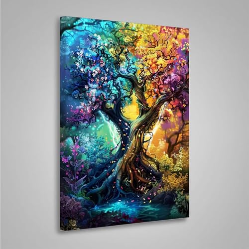 Diamond Painting Erwachsene Blume 5D Diamond Painting Full Drill Baum Diamant Malerei Bilder DIY Diamont Art Stickerei Set Geeignet Als Geschenk, Zur Entspannung und Wanddeko (20x30cm) PjY8145 Y-5 von MEOSUEWI
