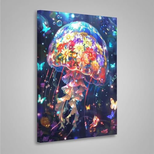 Diamond Painting Erwachsene Blume 5D Diamond Painting Full Drill Schmetterling Diamant Malerei Bilder DIY Diamont Art Stickerei Set Geeignet Geschenk, Entspannung und Wanddeko (30x40cm) PjY7255 C-M von MEOSUEWI