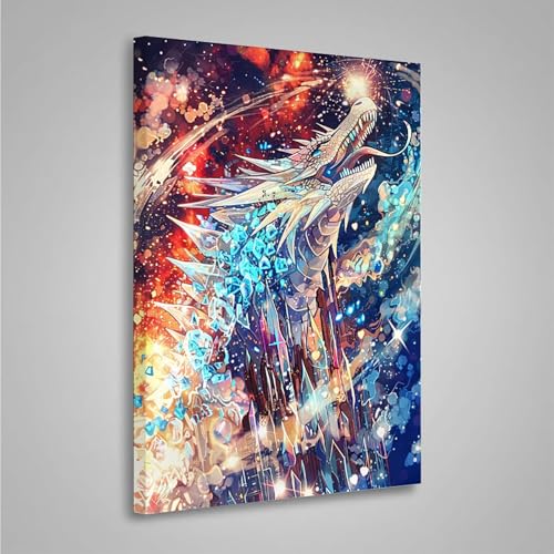 Diamond Painting Erwachsene Drachen 5D Diamond Painting Full Drill Tier Diamant Malerei Bilder DIY Diamont Art Stickerei Set Geeignet Als Geschenk, Zur Entspannung und Wanddeko 50x70cm PjY3761 5-I von MEOSUEWI