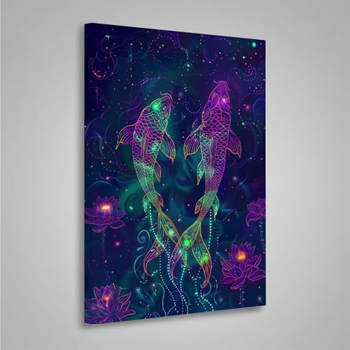 Diamond Painting Erwachsene Fisch 5D Diamond Painting Full Drill Tier Diamant Malerei Bilder DIY Diamont Art Stickerei Set Geeignet Als Geschenk, Zur Entspannung und Wanddeko (20x30cm) PjY337 S-3 von MEOSUEWI