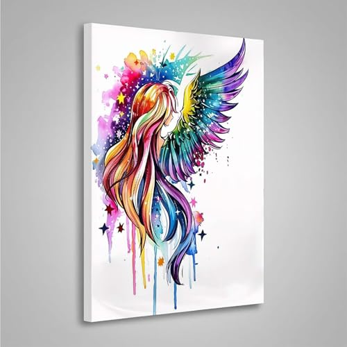 Diamond Painting Erwachsene Frau 5D Diamond Painting Full Drill Flügel Diamant Malerei Bilder DIY Diamont Art Stickerei Set Geeignet Als Geschenk, Zur Entspannung und Wanddeko (80x110cm) PjY3685 P-3 von MEOSUEWI