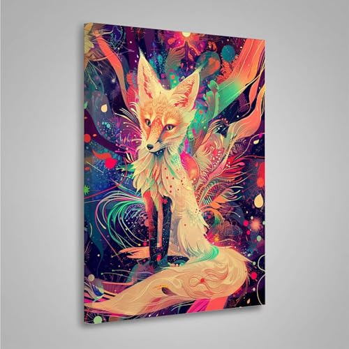 Diamond Painting Erwachsene Fuchs 5D Diamond Painting Full Drill Tier Diamant Malerei Bilder DIY Diamont Art Stickerei Set Geeignet Als Geschenk, Zur Entspannung und Wanddeko (60x80cm) PjY3073 5-O von MEOSUEWI