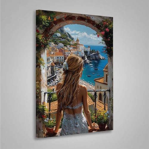 Diamond Painting Erwachsene Haus 5D Diamond Painting Full Drill Frau Diamant Malerei Bilder DIY Diamont Art Stickerei Set Geeignet Als Geschenk, Zur Entspannung und Wanddeko (30x40cm) PjY3181 7-8 von MEOSUEWI