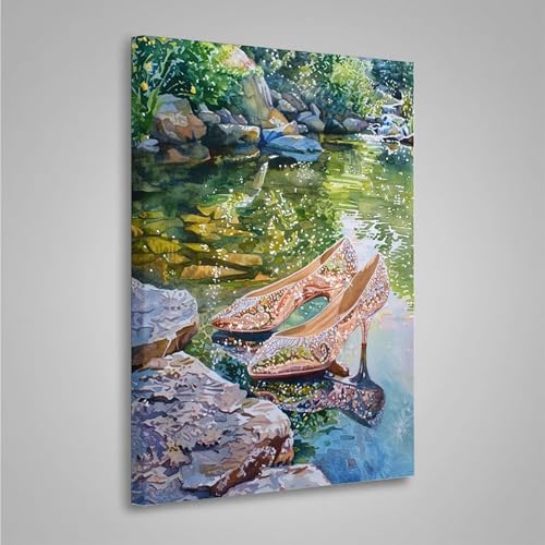 Diamond Painting Erwachsene Hoher Absatz 5D Diamond Painting Full Drill Fluss Diamant Malerei Bilder DIY Diamont Art Stickerei Set Geeignet Geschenk, Entspannung und Wanddeko (60x80cm) PjY7697 2-E von MEOSUEWI