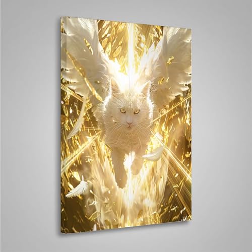 Diamond Painting Erwachsene Katze 5D Diamond Painting Full Drill Tier Diamant Malerei Bilder DIY Diamont Art Stickerei Set Geeignet Als Geschenk, Zur Entspannung und Wanddeko (20x30cm) PjY447 0-C von MEOSUEWI