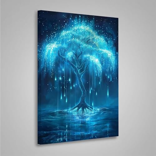 Diamond Painting Erwachsene Landschaft 5D Diamond Painting Full Drill Baum Diamant Malerei Bilder DIY Diamont Art Stickerei Set Geeignet Geschenk, Zur Entspannung und Wanddeko (80x110cm) PjY549 8-U von MEOSUEWI