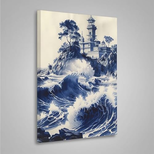 Diamond Painting Erwachsene Leuchtturm 5D Diamond Painting Full Drill Ozean Diamant Malerei Bilder DIY Diamont Art Stickerei Set Geeignet Geschenk, Zur Entspannung und Wanddeko (80x110cm) PjY3721 2-E von MEOSUEWI