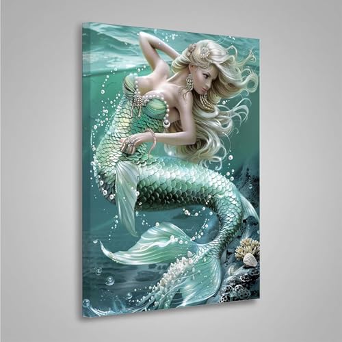 Diamond Painting Erwachsene Ozean 5D Diamond Painting Full Drill Frau Diamant Malerei Bilder DIY Diamont Art Stickerei Set Geeignet Als Geschenk, Zur Entspannung und Wanddeko (20x30cm) PjY227 6-0 von MEOSUEWI