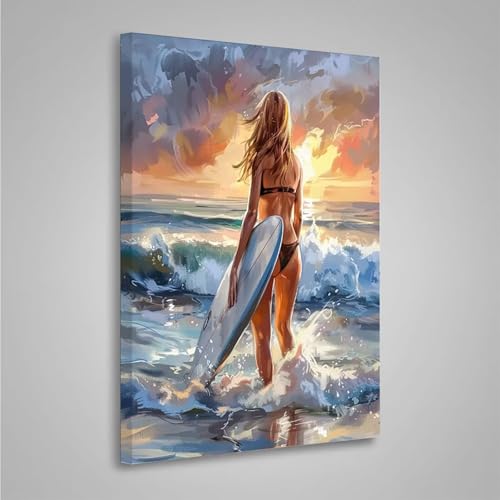 Diamond Painting Erwachsene Ozean 5D Diamond Painting Full Drill Frau Diamant Malerei Bilder DIY Diamont Art Stickerei Set Geeignet Als Geschenk, Zur Entspannung und Wanddeko 80x110cm PjY3715 5-0 von MEOSUEWI