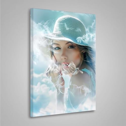 Diamond Painting Erwachsene Rauch 5D Diamond Painting Full Drill Frau Diamant Malerei Bilder DIY Diamont Art Stickerei Set Geeignet Als Geschenk, Zur Entspannung und Wanddeko (20x30cm) PjY7535 H-H von MEOSUEWI