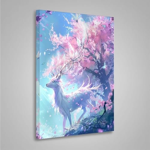 Diamond Painting Erwachsene Reh 5D Diamond Painting Full Drill Blume Diamant Malerei Bilder DIY Diamont Art Stickerei Set Geeignet Als Geschenk, Zur Entspannung und Wanddeko 30x40cm PjY4395 I-9 von MEOSUEWI