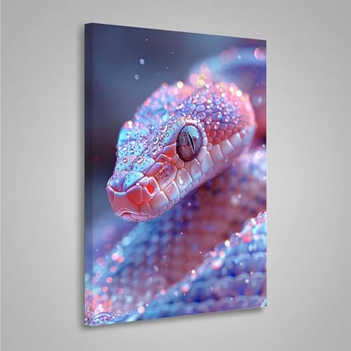Diamond Painting Erwachsene Schlange 5D Diamond Painting Full Drill Tier Diamant Malerei Bilder DIY Diamont Art Stickerei Set Geeignet Als Geschenk, Zur Entspannung und Wanddeko 30x40cm PjY4675 A-R von MEOSUEWI