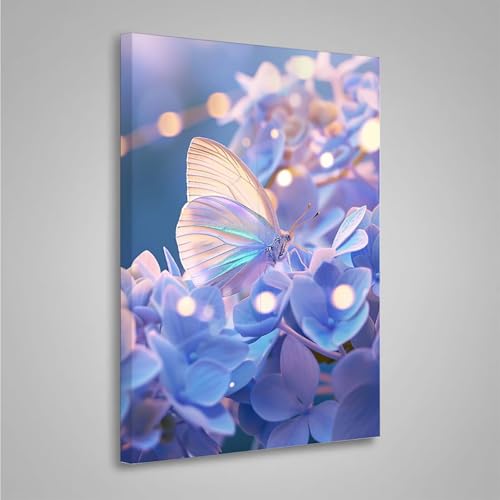 Diamond Painting Erwachsene Schmetterling 5D Diamond Painting Full Drill Blume Diamant Malerei Bilder DIY Diamont Art Stickerei Set Geeignet Geschenk, Entspannung und Wanddeko (20x30cm) PjY8121 6-9 von MEOSUEWI