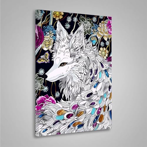 Diamond Painting Erwachsene Tier 5D Diamond Painting Full Drill Blume Diamant Malerei Bilder DIY Diamont Art Stickerei Set Geeignet Als Geschenk, Zur Entspannung und Wanddeko 60x80cm PjY3689 3-7 von MEOSUEWI