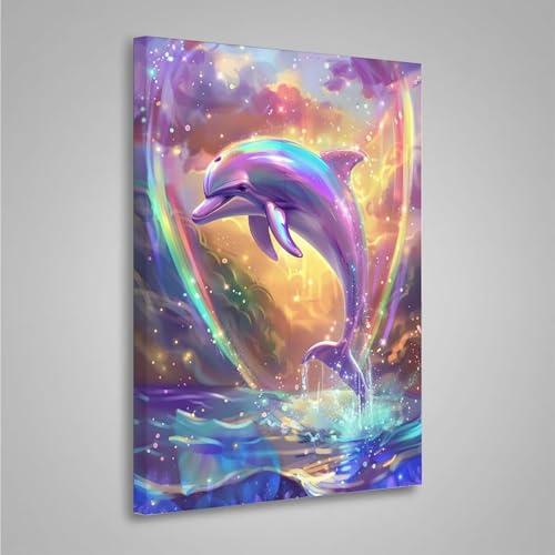 Diamond Painting Erwachsene Tier 5D Diamond Painting Full Drill Delphin Diamant Malerei Bilder DIY Diamont Art Stickerei Set Geeignet Als Geschenk, Zur Entspannung und Wanddeko 20x30cm PjY7273 R-8 Diamond Painting Erwachsene Tier 5D Diamond Painting Full Drill Delphin Diamant Malerei Bilder DIY Diamont Art Stickerei Set Geeignet Als Geschenk, Zur Entspannung und Wanddeko 20x30cm PjY7273 R-8 von MEOSUEWI