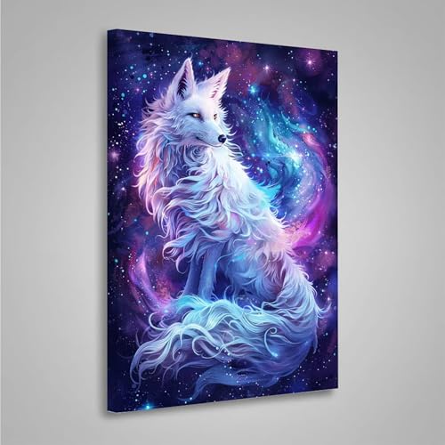 Diamond Painting Erwachsene Tier 5D Diamond Painting Full Drill Fuchs Diamant Malerei Bilder DIY Diamont Art Stickerei Set Geeignet Als Geschenk, Zur Entspannung und Wanddeko 60x80cm PjY3055 B-8 von MEOSUEWI
