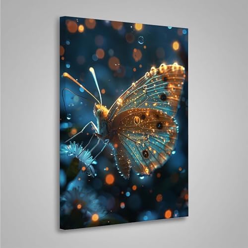 Diamond Painting Erwachsene Tier 5D Diamond Painting Full Drill Schmetterling Diamant Malerei Bilder DIY Diamont Art Stickerei Set Geeignet Geschenk, Entspannung und Wanddeko (30x40cm) PjY3351 I-P von MEOSUEWI
