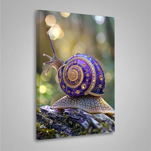Diamond Painting Erwachsene Tier 5D Diamond Painting Full Drill Schnecken Diamant Malerei Bilder DIY Diamont Art Stickerei Set Geeignet Als Geschenk, Zur Entspannung und Wanddeko (20x30cm) PjY81 0-8 von MEOSUEWI