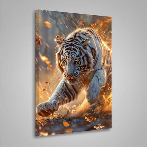Diamond Painting Erwachsene Tiger 5D Diamond Painting Full Drill Tier Diamant Malerei Bilder DIY Diamont Art Stickerei Set Geeignet Als Geschenk, Zur Entspannung und Wanddeko (20x30cm) PjY459 R-3 von MEOSUEWI