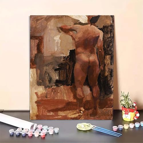 Frau Malen Nach Zahlen Gelb Malen Nach Zahlen Erwachsene Set Mit Pinseln und Pigment Bastelset Erwachsene DIY Handgemalt Ölgemälde für Deko Schlafzimmer, Geschenke für Frauen (30x40cm) PJY2 3-H von MEOSUEWI