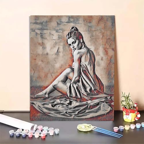Frau Malen Nach Zahlen Gelb Malen Nach Zahlen Erwachsene Set Mit Pinseln und Pigment Bastelset Erwachsene DIY Handgemalt Ölgemälde für Deko Schlafzimmer, Geschenke für Frauen 80x100CM PJY7 D-5 Frau Malen Nach Zahlen Gelb Malen Nach Zahlen Erwachsene Set Mit Pinseln und Pigment Bastelset Erwachsene DIY Handgemalt Ölgemälde für Deko Schlafzimmer, Geschenke für Frauen 80x100CM PJY7 D-5 von MEOSUEWI