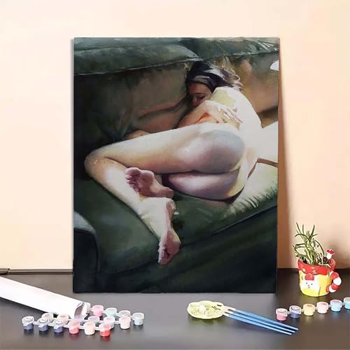 Frau Malen Nach Zahlen Gelb Malen Nach Zahlen Erwachsene Set Mit Pinseln und Pigment Bastelset Erwachsene DIY Handgemalt Ölgemälde für Deko Schlafzimmer, Geschenke für Frauen 80x100CM PJY7 K-O Frau Malen Nach Zahlen Gelb Malen Nach Zahlen Erwachsene Set Mit Pinseln und Pigment Bastelset Erwachsene DIY Handgemalt Ölgemälde für Deko Schlafzimmer, Geschenke für Frauen 80x100CM PJY7 K-O von MEOSUEWI