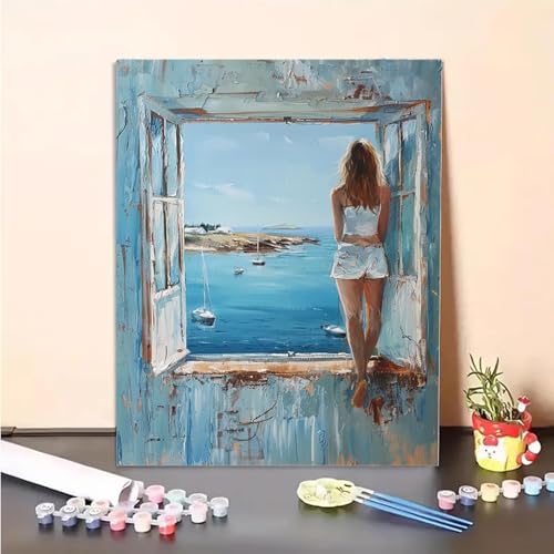 Frau Malen Nach Zahlen Ozean Malen Nach Zahlen Erwachsene Set Mit Pinseln und Pigment Bastelset Erwachsene DIY Handgemalt Ölgemälde für Deko Schlafzimmer, Geschenke für Frauen 70 x 95 cm PJY6 0-Z Frau Malen Nach Zahlen Ozean Malen Nach Zahlen Erwachsene Set Mit Pinseln und Pigment Bastelset Erwachsene DIY Handgemalt Ölgemälde für Deko Schlafzimmer, Geschenke für Frauen 70 x 95 cm PJY6 0-Z von MEOSUEWI