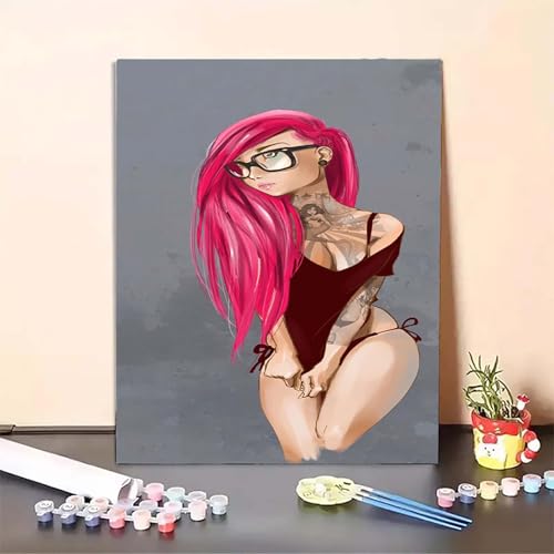 Frau Malen Nach Zahlen Rosa Malen Nach Zahlen Erwachsene Set Mit Pinseln und Pigment Bastelset Erwachsene DIY Handgemalt Ölgemälde für Deko Schlafzimmer, Geschenke für Frauen 80x100CM PJY7 2-X Frau Malen Nach Zahlen Rosa Malen Nach Zahlen Erwachsene Set Mit Pinseln und Pigment Bastelset Erwachsene DIY Handgemalt Ölgemälde für Deko Schlafzimmer, Geschenke für Frauen 80x100CM PJY7 2-X von MEOSUEWI