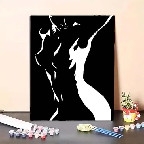 Frau Malen Nach Zahlen Schwarz Malen Nach Zahlen Erwachsene Set Mit Pinseln und Pigment Bastelset Erwachsene DIY Handgemalt Ölgemälde für Deko Schlafzimmer, Geschenke für Frauen 50 x 70 cm PJY4 W-M Frau Malen Nach Zahlen Schwarz Malen Nach Zahlen Erwachsene Set Mit Pinseln und Pigment Bastelset Erwachsene DIY Handgemalt Ölgemälde für Deko Schlafzimmer, Geschenke für Frauen 50 x 70 cm PJY4 W-M von MEOSUEWI