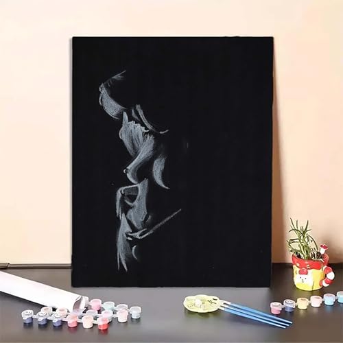Frau Malen Nach Zahlen Schwarz Malen Nach Zahlen Erwachsene Set Mit Pinseln und Pigment Bastelset Erwachsene DIY Handgemalt Ölgemälde für Deko Schlafzimmer, Geschenke für Frauen 80 x 110 cm PJY8 N-U Frau Malen Nach Zahlen Schwarz Malen Nach Zahlen Erwachsene Set Mit Pinseln und Pigment Bastelset Erwachsene DIY Handgemalt Ölgemälde für Deko Schlafzimmer, Geschenke für Frauen 80 x 110 cm PJY8 N-U von MEOSUEWI