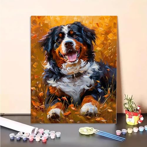 Hund Malen Nach Zahlen Tier Malen Nach Zahlen Erwachsene Set Mit Pinseln und Pigment Bastelset Erwachsene DIY Handgemalt Ölgemälde für Deko Schlafzimmer, Geschenke für Frauen 50 x 70 cm PJY4 F-J Hund Malen Nach Zahlen Tier Malen Nach Zahlen Erwachsene Set Mit Pinseln und Pigment Bastelset Erwachsene DIY Handgemalt Ölgemälde für Deko Schlafzimmer, Geschenke für Frauen 50 x 70 cm PJY4 F-J von MEOSUEWI