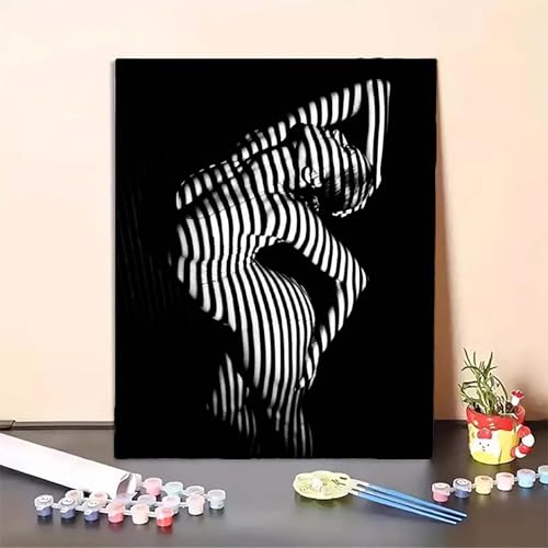 KöRperkunst Malen Nach Zahlen Schwarz Malen Nach Zahlen Erwachsene Set Mit Pinseln und Pigment Bastelset Erwachsene DIY Handgemalt Ölgemälde für Deko Schlafzimmer, Geschenke 70 x 95 cm PJY6 1-9 KöRperkunst Malen Nach Zahlen Schwarz Malen Nach Zahlen Erwachsene Set Mit Pinseln und Pigment Bastelset Erwachsene DIY Handgemalt Ölgemälde für Deko Schlafzimmer, Geschenke 70 x 95 cm PJY6 1-9 von MEOSUEWI