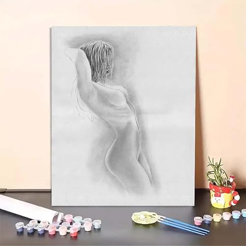 KöRperkunst Malen Nach Zahlen Schwarz Malen Nach Zahlen Erwachsene Set Mit Pinseln und Pigment Bastelset Erwachsene DIY Handgemalt Ölgemälde für Deko Schlafzimmer, Geschenke 80x100CM PJY7 0-4 KöRperkunst Malen Nach Zahlen Schwarz Malen Nach Zahlen Erwachsene Set Mit Pinseln und Pigment Bastelset Erwachsene DIY Handgemalt Ölgemälde für Deko Schlafzimmer, Geschenke 80x100CM PJY7 0-4 von MEOSUEWI