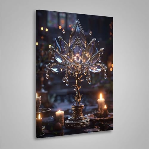 MEOSUEWI 5D Diamant Painting Bilder Blume Diamond Painting Erwachsene Kerze DIY Runden Mosaikherstellung Basteln Erwachsene Anfänger Set für Heim Schlafzimmer Wand Deko, Geschenke 60x80cm PjY3774 Q-M von MEOSUEWI