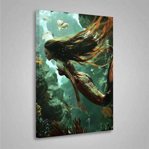 MEOSUEWI 5D Diamant Painting Bilder Fisch Diamond Painting Erwachsene Frau DIY Runden Mosaikherstellung Basteln Erwachsene Anfänger Set für Heim Schlafzimmer Wand Deko, Geschenke (20x30cm) PjY520 9-4 von MEOSUEWI