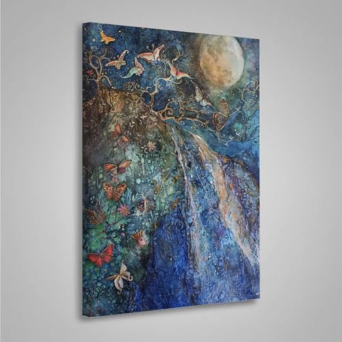 MEOSUEWI 5D Diamant Painting Bilder Vogel Diamond Painting Erwachsene Mond DIY Runden Mosaikherstellung Basteln Erwachsene Anfänger Set für Heim Schlafzimmer Wand Deko, Geschenke 80x110cm PjY2996 C-9 von MEOSUEWI
