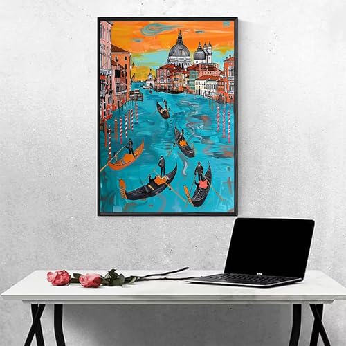 MEOSUEWI Diamond Painting Boot Diamond Painting Erwachsen See Basteln für Erwachsene, Vollbohrer Diamant Malerei Set, Diamant Kunst Malerei Stickerei Set, Wanddeko Deko, Geschenke 30 x 40 cm PJY9 4-T MEOSUEWI Diamond Painting Boot Diamond Painting Erwachsen See Basteln für Erwachsene, Vollbohrer Diamant Malerei Set, Diamant Kunst Malerei Stickerei Set, Wanddeko Deko, Geschenke 30 x 40 cm PJY9 4-T von MEOSUEWI