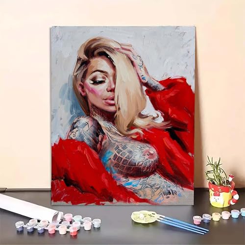 MEOSUEWI Frau Malen Nach Zahlen Rot Malen Nach Zahlen Erwachsene Set Mit Pinseln und Pigment Bastelset Erwachsene DIY Handgemalt Ölgemälde für Deko Schlafzimmer, Geschenke für Frauen 60x80cm PJY5 T-N MEOSUEWI Frau Malen Nach Zahlen Rot Malen Nach Zahlen Erwachsene Set Mit Pinseln und Pigment Bastelset Erwachsene DIY Handgemalt Ölgemälde für Deko Schlafzimmer, Geschenke für Frauen 60x80cm PJY5 T-N von MEOSUEWI