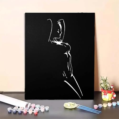 MEOSUEWI KöRperkunst Malen Nach Zahlen Schwarz Malen Nach Zahlen Erwachsene Set Mit Pinseln und Pigment Bastelset Erwachsene DIY Handgemalt Ölgemälde für Deko Schlafzimmer, Geschenke 60x80cm PJY5 9-C MEOSUEWI KöRperkunst Malen Nach Zahlen Schwarz Malen Nach Zahlen Erwachsene Set Mit Pinseln und Pigment Bastelset Erwachsene DIY Handgemalt Ölgemälde für Deko Schlafzimmer, Geschenke 60x80cm PJY5 9-C von MEOSUEWI
